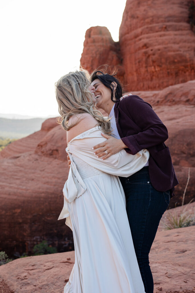 intimate emotional elopement ceremony in sedona az