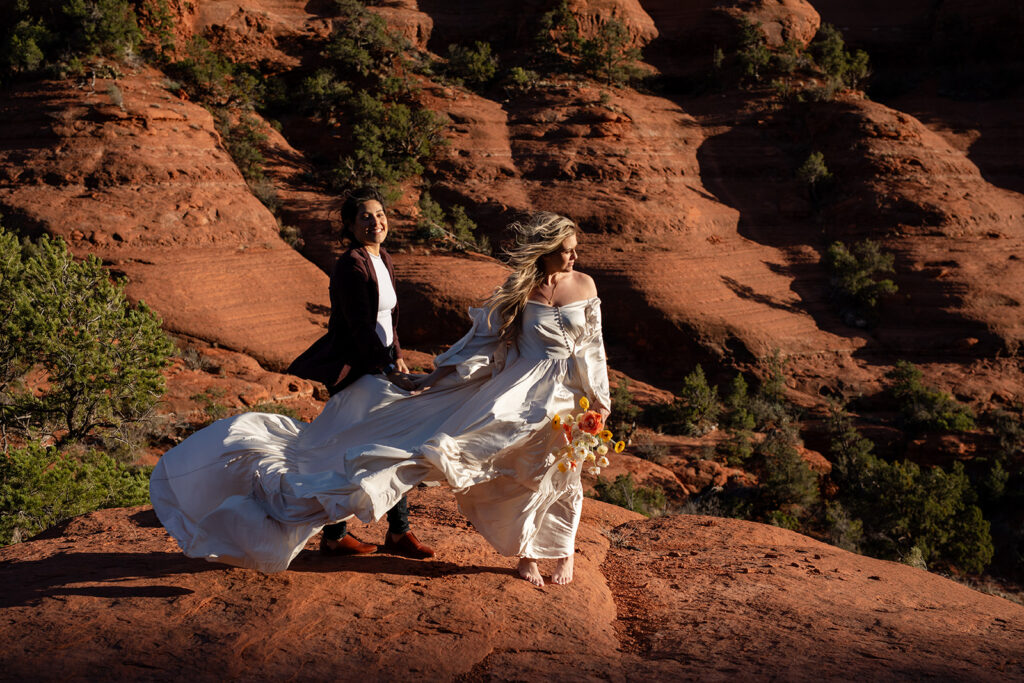 beautiful lgbtq elopement couple in sedona az