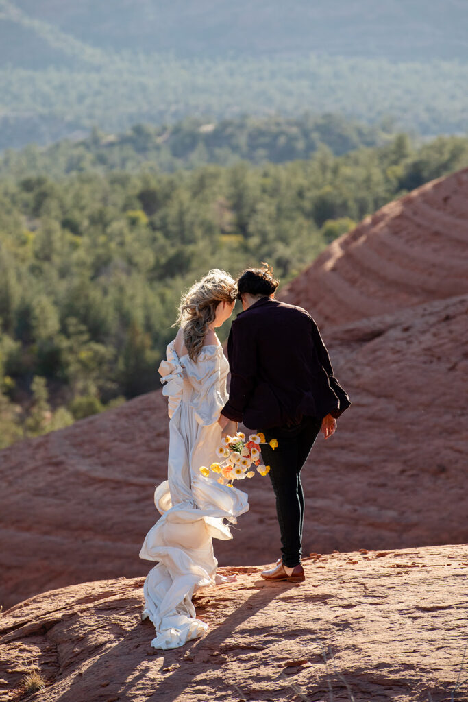 beautiful lgbtq elopement couple in sedona az