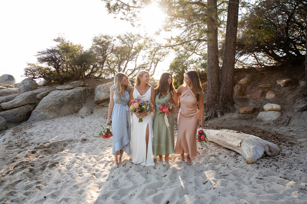 bride and bridesmaids