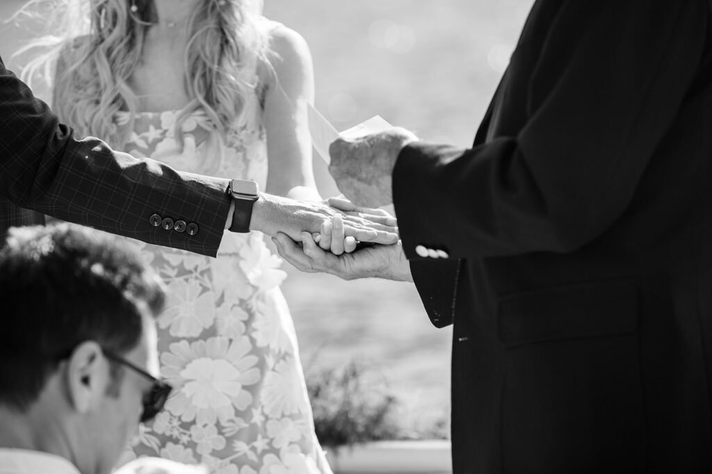 boat elopement ceremony officiated by the groom's dad