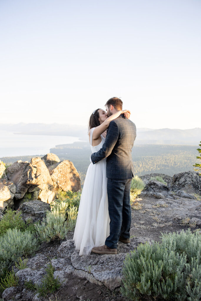 dreamy lake tahoe mountain elopement at monkey rock