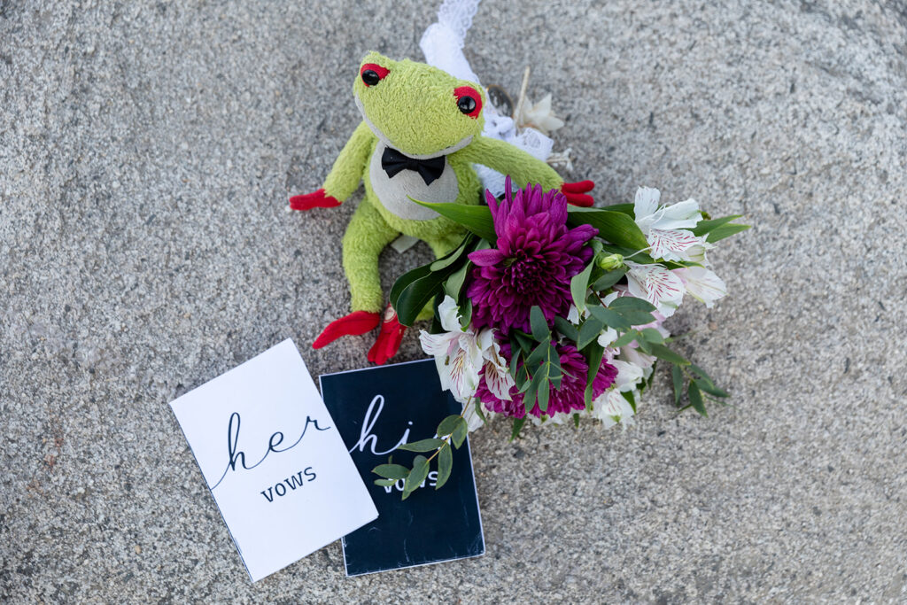 sentimental elopement detail close up