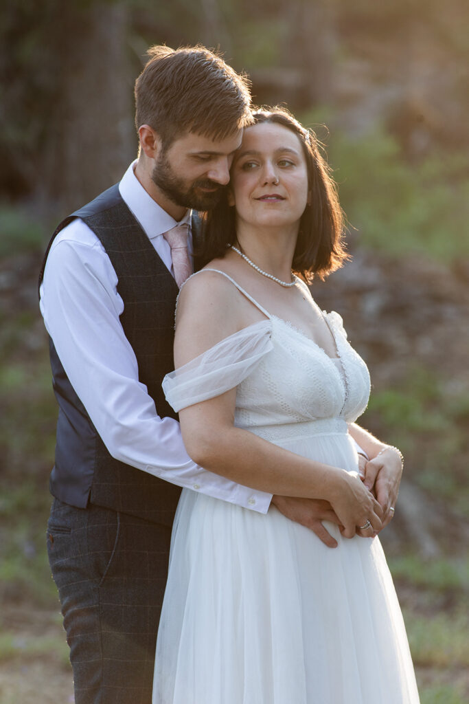 elopement couple portrait near North Star Ski Resort in Lake Tahoe