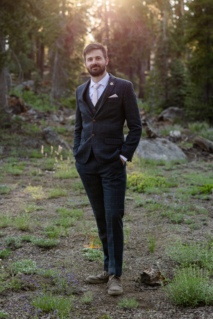 groom portrait in Lake Tahoe