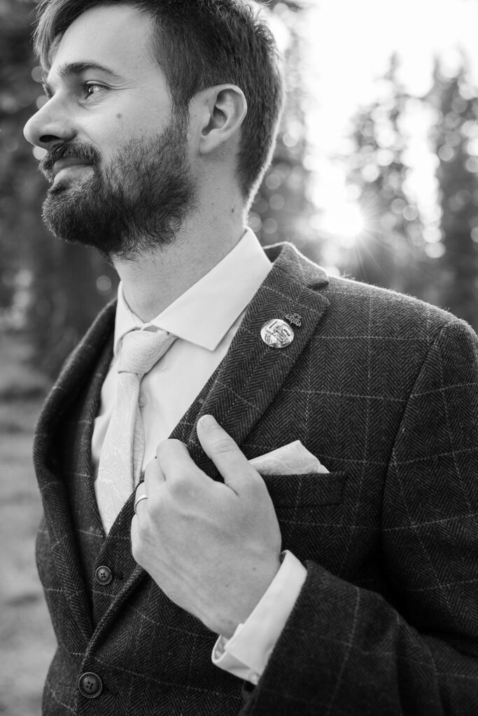 groom portrait in Lake Tahoe