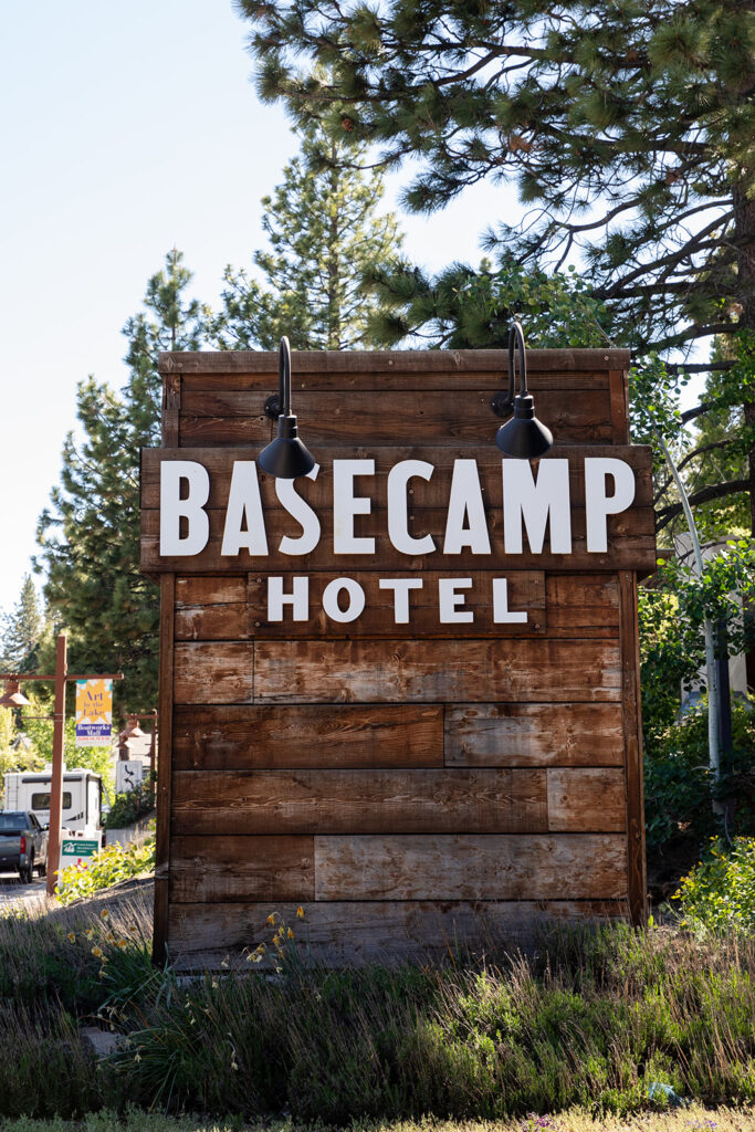 sign to basecamp hotel