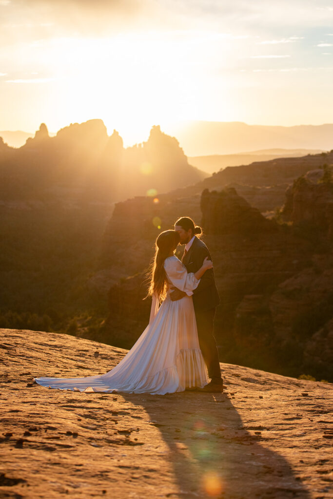 golden hour elopement couple photos in Sedona AZ