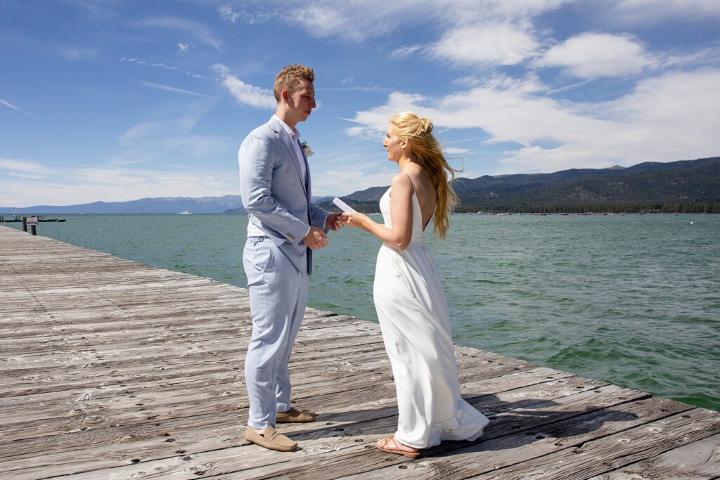 lake tahoe elopement ceremony