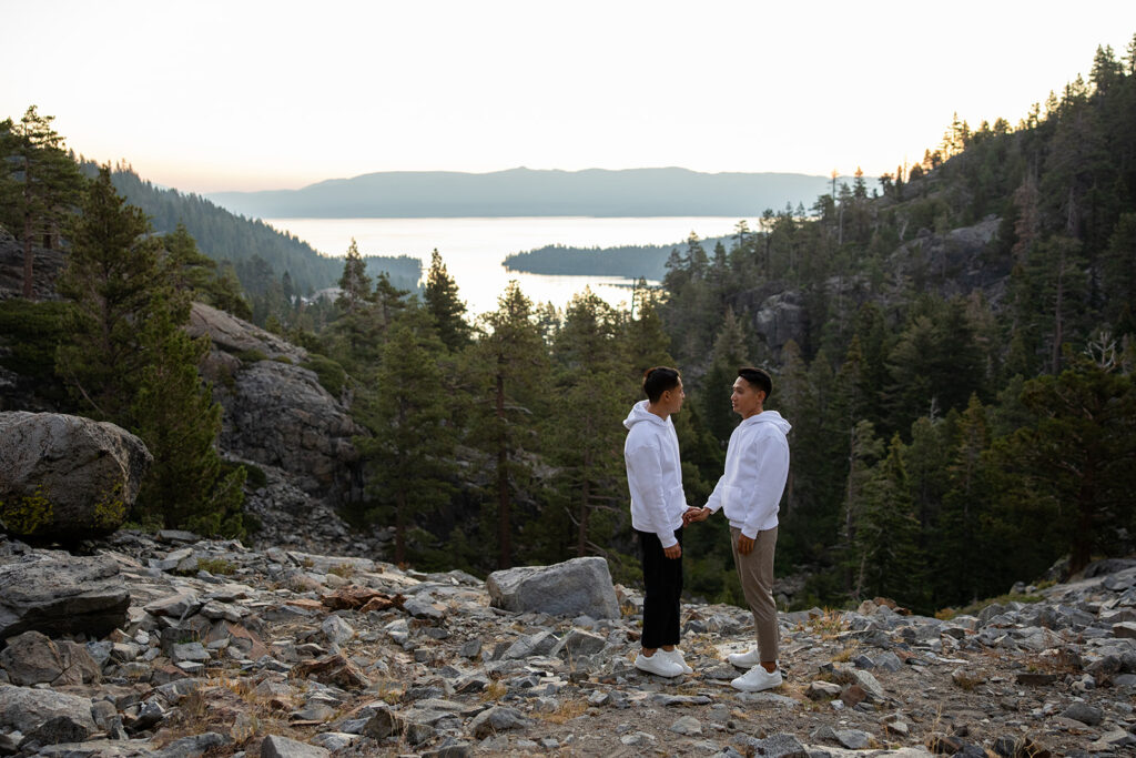 emerald bay pre-elopement adventure couples session