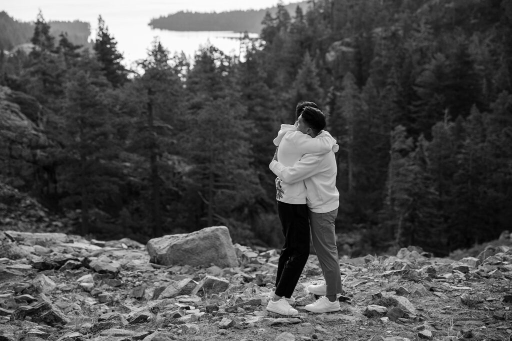 emerald bay pre-elopement adventure couples session