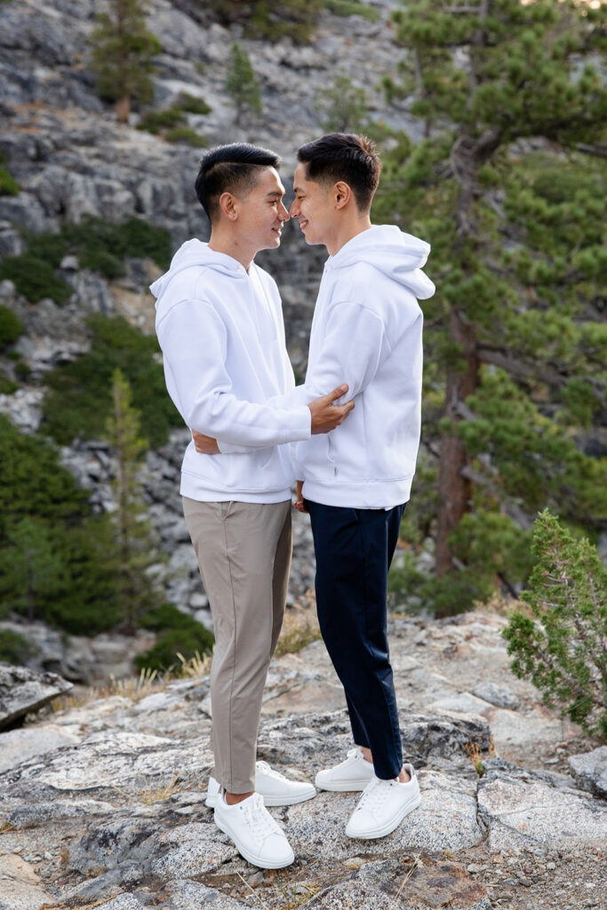 emerald bay pre-elopement adventure couples session