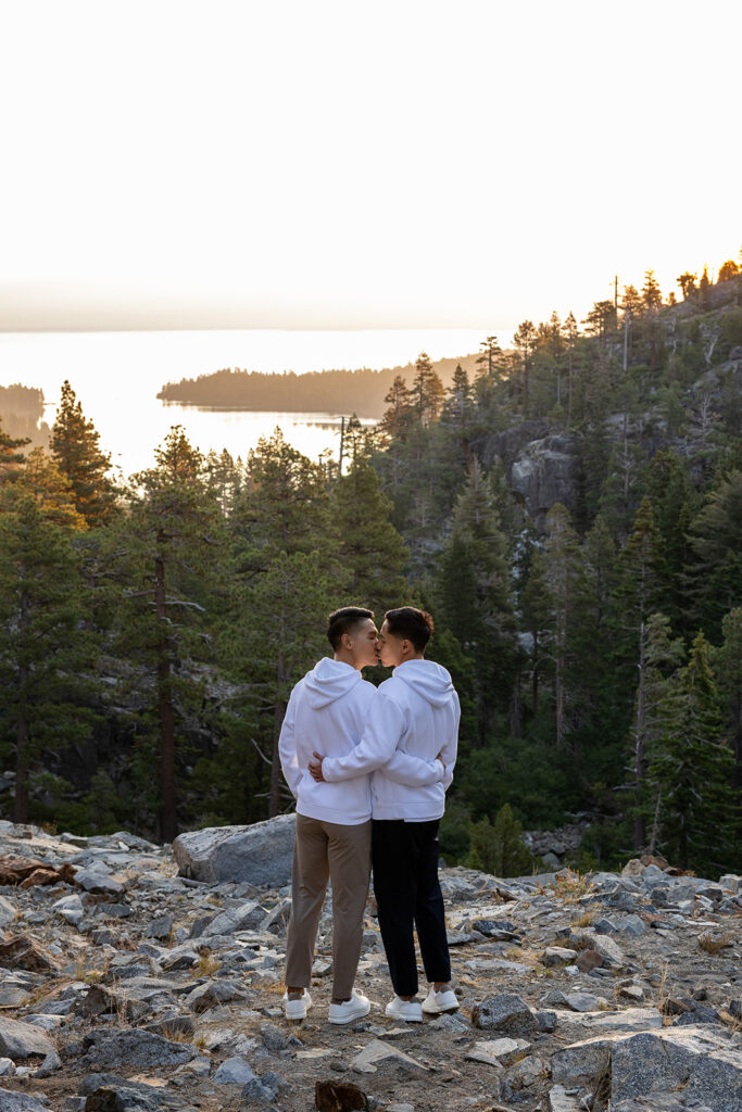 emerald bay pre-elopement adventure couples session