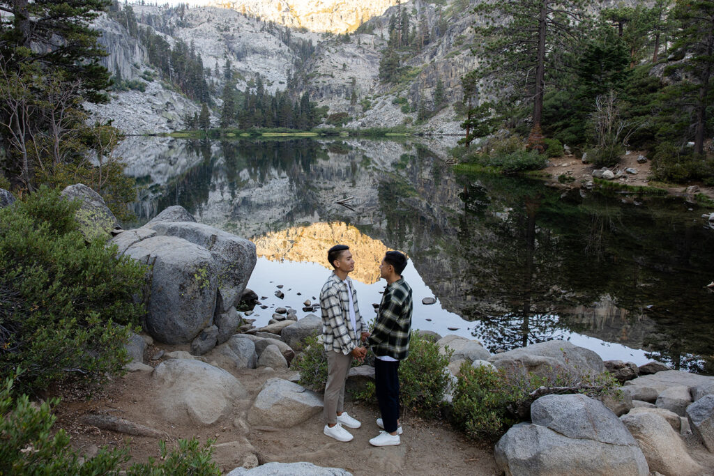 dreamy elopement couple photos in Lake Tahoe