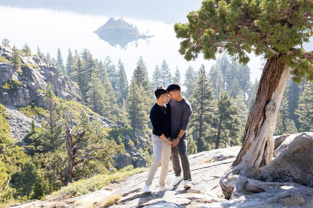 dreamy elopement couple photos in Lake Tahoe