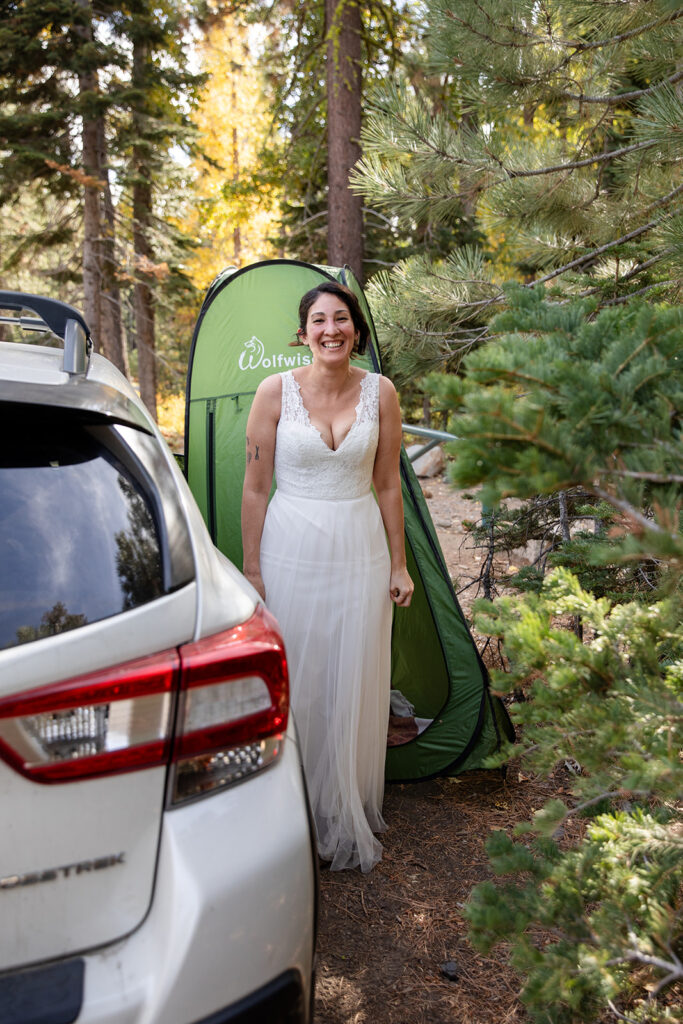 bride and groom elopement first look