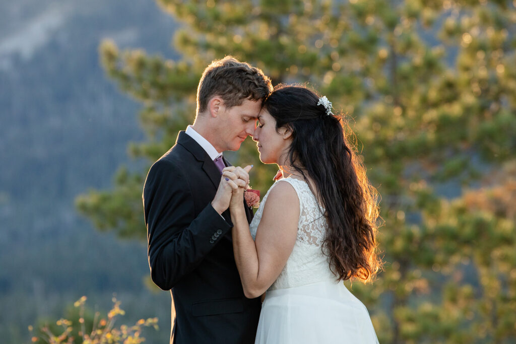 simple elopement inspiration at monkey rock, lake tahoe