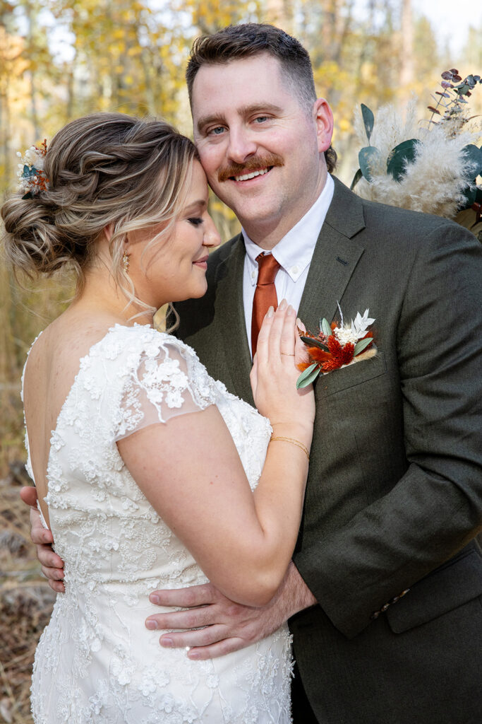 south lake tahoe elopement in a meadow surrounded by forest views